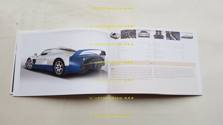 MASERATI MC 12 - produzione modelli 2004 depliant originale francese …