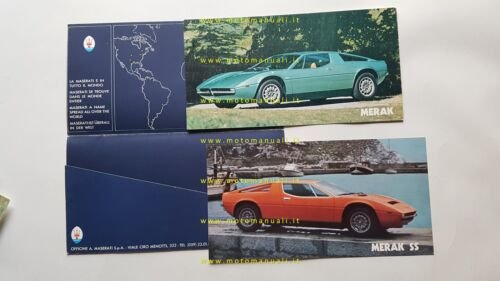 Maserati Merak 2000 - Merak 3000 SS portfolio 1976 depliant …