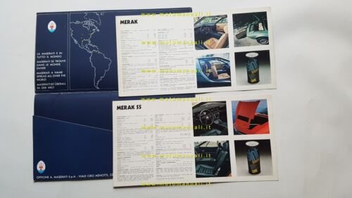 Maserati Merak 2000 - Merak 3000 SS portfolio 1976 depliant …