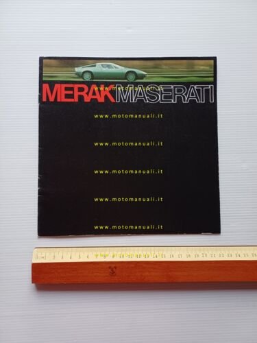 Maserati Merak 3.0 1974 depliant originale testo tedesco