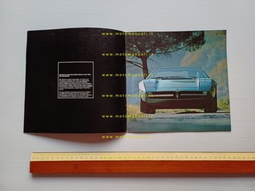 Maserati Merak 3.0 1974 depliant originale testo tedesco