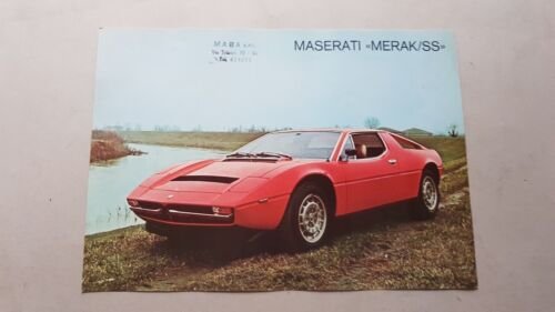 Maserati Merak SS 1976 depliant originale auto epoca genuine car …