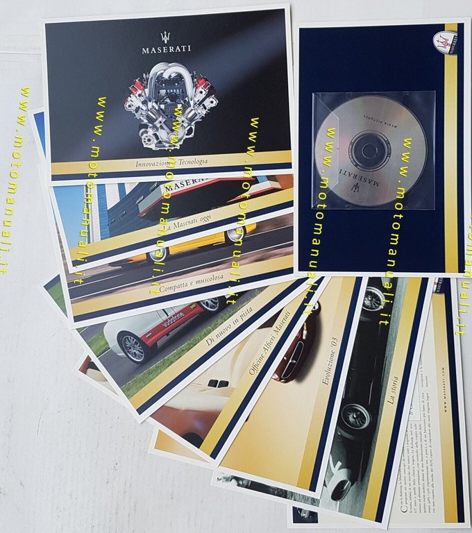MASERATI modelli 2003 Cartella Stampa originale Press Kit no depliant