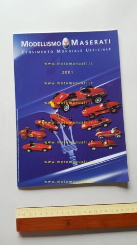 MASERATI modellismo catalogo censimento mondiale ufficiale 2001 originale