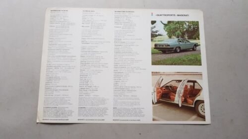 Maserati Quattroporte 1976 depliant originale auto epoca genuine car brochure