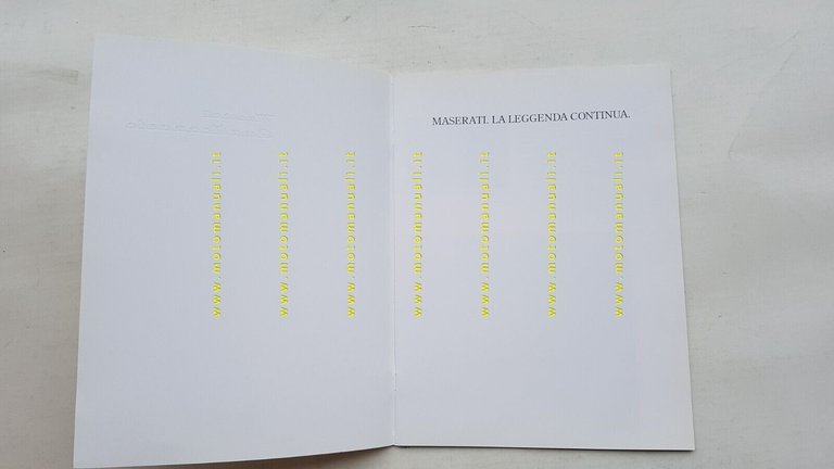 MASERATI Quattroporte 1996 depliant originale italiano