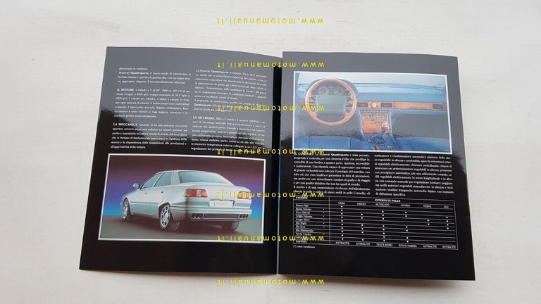 MASERATI Quattroporte 2.0 6V depliant originale italiano