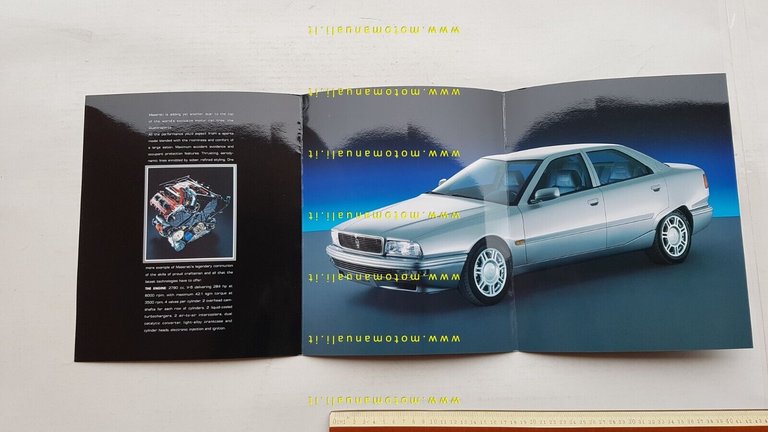 MASERATI Quattroporte 2.8 6V depliant originale INGLESE ENGLISH Text