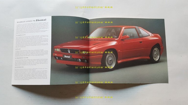 MASERATI SHAMAL 1990 depliant originale FRANCESE