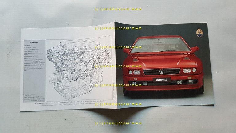 MASERATI SHAMAL 1990 depliant originale FRANCESE