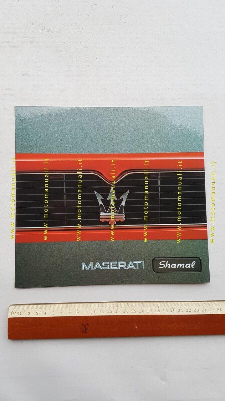 MASERATI SHAMAL 1990 depliant originale FRANCESE TEDESCO French German text