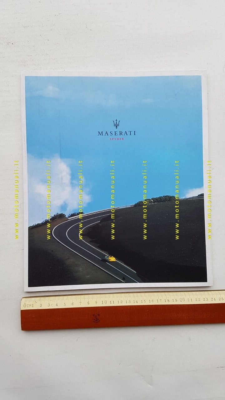 MASERATI Spyder 2001 depliant originale inglese ENGLISH TEXT