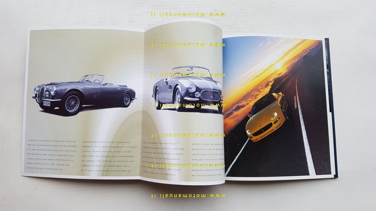 MASERATI Spyder 2001 depliant originale inglese ENGLISH TEXT
