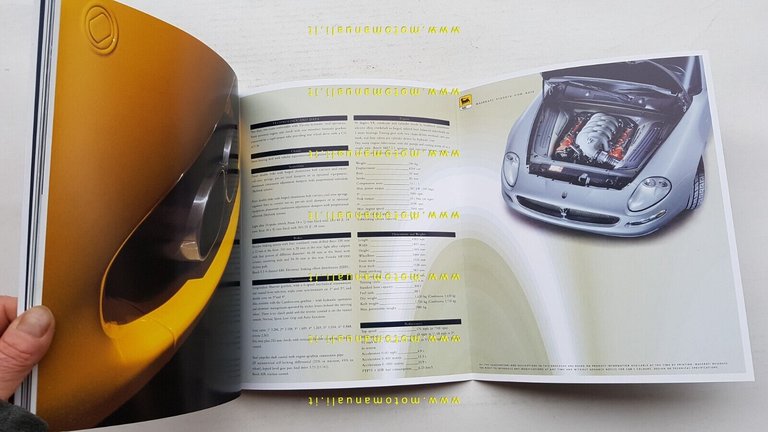 MASERATI Spyder 2001 depliant originale inglese ENGLISH TEXT