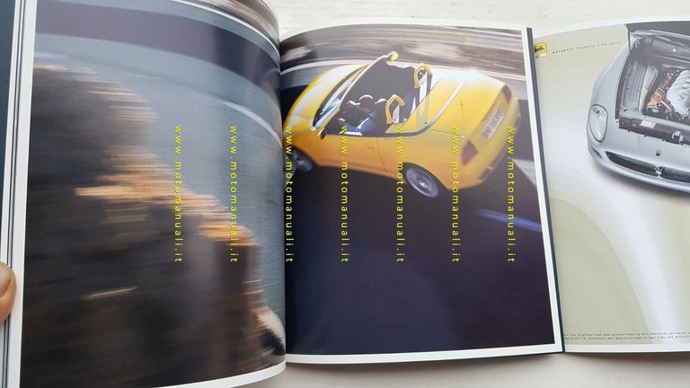 MASERATI Spyder 2001 depliant originale inglese ENGLISH TEXT