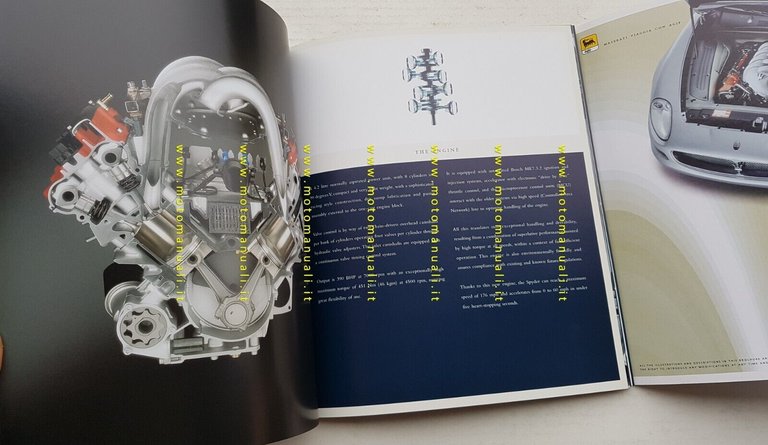 MASERATI Spyder 2001 depliant originale inglese ENGLISH TEXT