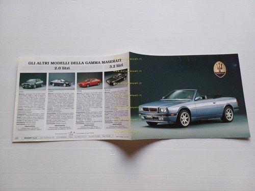 Maserati Spyder i + modelli 1993 depliant originale italiano