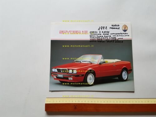 Maserati Spyder iE 1990 depliant originale inglese