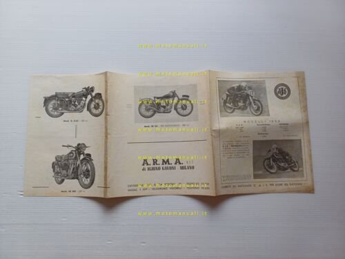 Matchless - AJS modelli 1953 depliant italiano originale