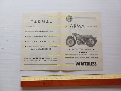 Matchless - AJS modelli 1956 depliant italiano originale