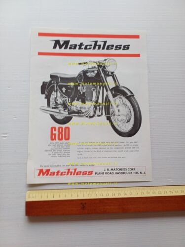 Matchless G 80 500 - G 15 650 1968 depliant …