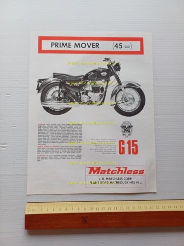 Matchless G 80 500 - G 15 650 1968 depliant …
