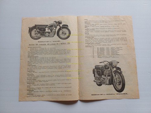 Matchless modelli 1956 depliant ITALIANO originale