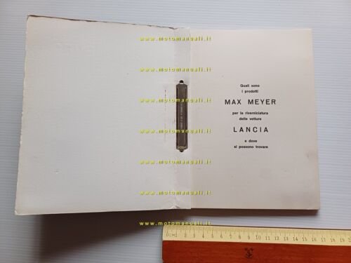 MAX MEYER cartella colori per autovetture Lancia anni 70 originale