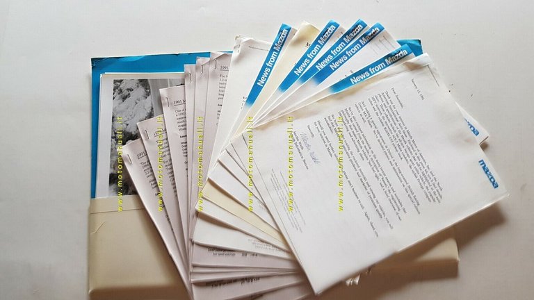 Mazda 1991 cartella stampa originale press kit