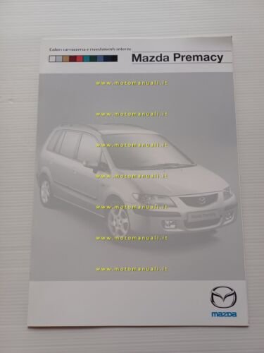 Mazda Premacy 1999 cartella colori carrozzeria + interni depliant originale