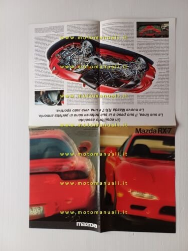 Mazda RX-7 Wankel 1992 depliant poster originale italiano