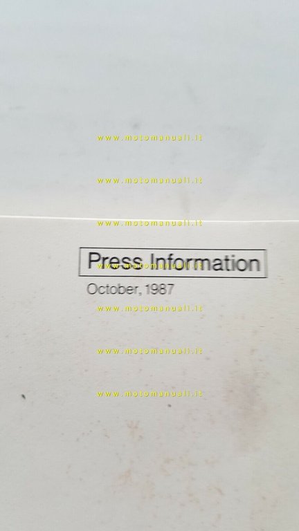 Mazda Salone Tokyo 1987 cartella stampa originale inglese press kit