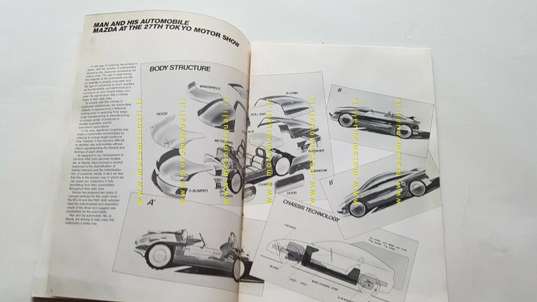 Mazda Salone Tokyo 1987 cartella stampa originale inglese press kit