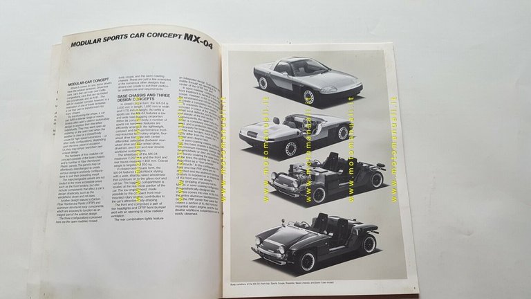 Mazda Salone Tokyo 1987 cartella stampa originale inglese press kit