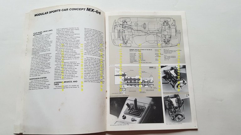 Mazda Salone Tokyo 1987 cartella stampa originale inglese press kit