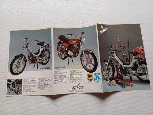 MBA produzione ciclomotori anni '70 depliant italiano originale