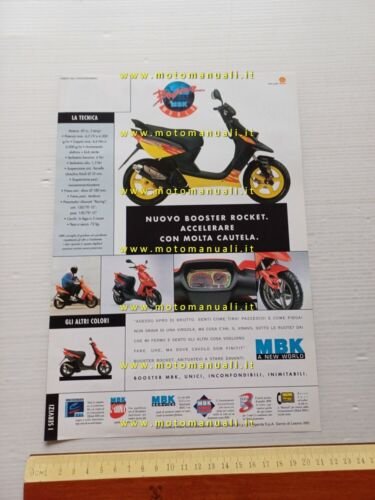 MBK 50 Booster Rocket scooter depliant originale italiano