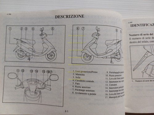 MBK 50 Sorriso 1995 manuale uso manutenzione libretto italiano originale