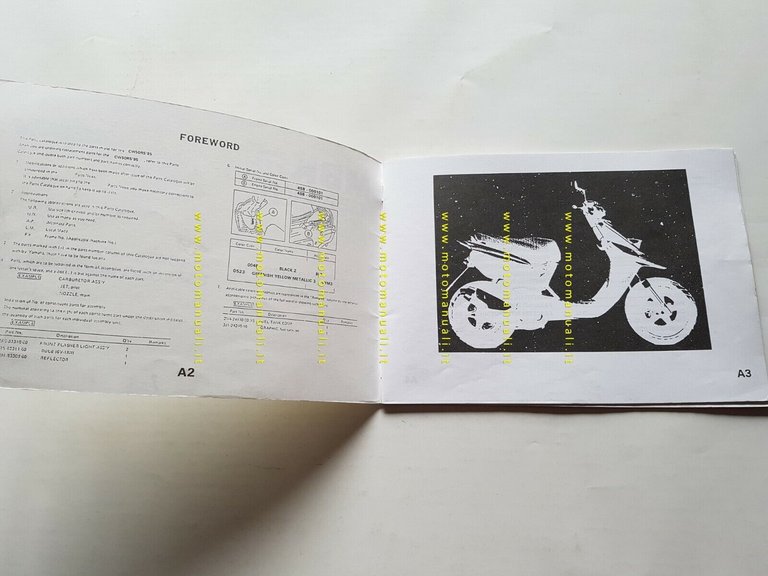 MBK Booster 50 N.G. 1995 catalogo ricambi spare parts catalog