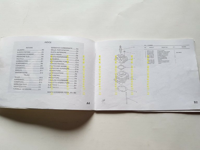 MBK Booster 50 N.G. 1995 catalogo ricambi spare parts catalog