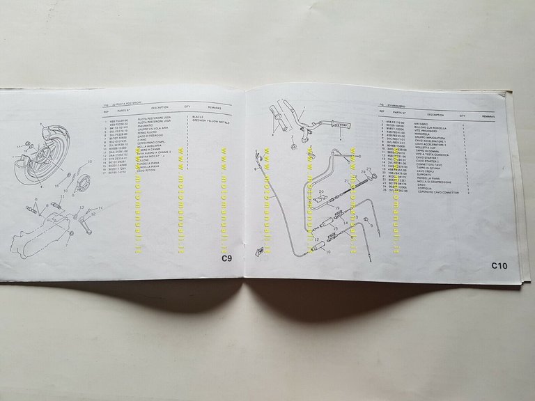 MBK Booster 50 N.G. 1995 catalogo ricambi spare parts catalog