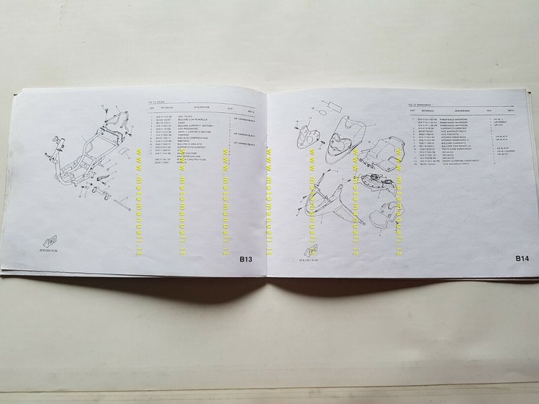 MBK Booster 50 Next Generation 1999 catalogo ricambi originale parts …