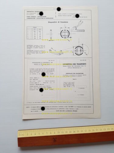 MBM 50 T4 tubone 1978 scheda omologazione DGM Facsimile originale