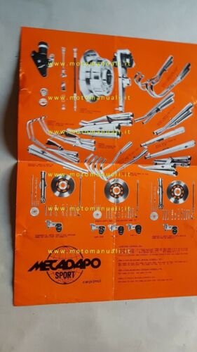 MECADAPO accessori moto giapponesi parti speciali anni 70 depliant brochure