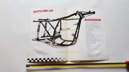 Menani telaio Aletta Oro Aermacchi Replica depliant originale moto brochure