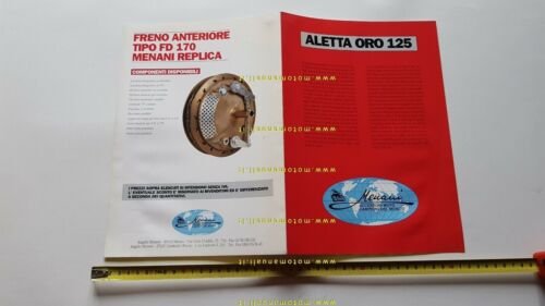 Menani telaio Aletta Oro Aermacchi Replica depliant originale moto brochure