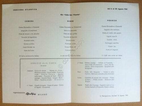 Men - Nave Cabo San Vincente - Pranzo del 15 …