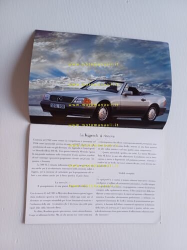 Mercedes 300 SL-24 - 500 SL 1989 depliant italiano originale