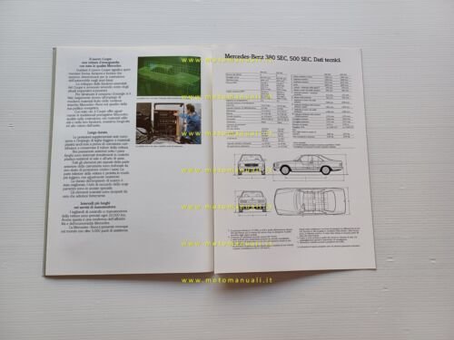 Mercedes 380 SEC - 500 SEC 1983-84 depliant italiano originale