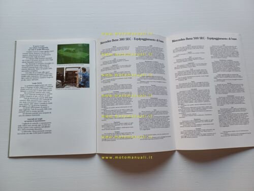 Mercedes 380 SEC - 500 SEC 1983-84 depliant italiano originale